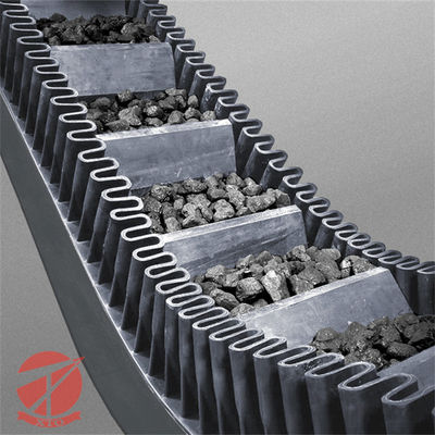 TC Wave Shaped Rubber Multi Ply Textile Corrugated Sidewall Conveyor Belt