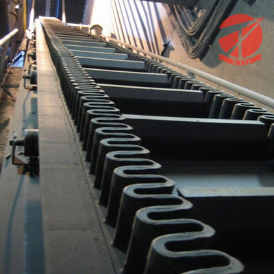 TC110 Conveying Bulk Materials Rubber Steel Cord Corrugated Sidewall Conveyor Belt